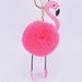 Wholesale imitation Rex rabbit hair Flamingo key chain MOQ ≥ 10 JDC-KC-YZ006 Keychains 永泽 6 minimum 10 pieces for wholesale Wholesale Jewelry JoyasDeChina Joyas De China