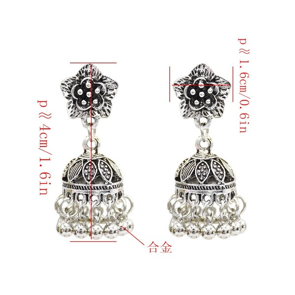 Bulk Jewelry Wholesale Indian national wind alloy retro flower bell earrings JDC-ES-T1 Wholesale factory from China YIWU China