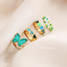 Wholesale inlaid rhinestone heart drip ring 6 piece set JDC-RS-F082 Rings 韩之尚 Wholesale Jewelry JoyasDeChina Joyas De China