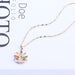 Wholesale inlaid Rhinestone sparrow open screen alloy necklace JDC-NE-XingL017 Necklaces 星銮 Wholesale Jewelry JoyasDeChina Joyas De China