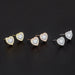 Wholesale inlaid with diamond heart plated silver stud earrings JDC-ES-BZ002 Earrings 标志 Wholesale Jewelry JoyasDeChina Joyas De China