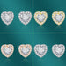Wholesale inlaid with diamond heart plated silver stud earrings JDC-ES-BZ002 Earrings 标志 Wholesale Jewelry JoyasDeChina Joyas De China