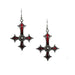 Wholesale inverted cross red pentagram alloy earrings JDC-ES-YYFF009 Earrings 燕羽飞飞 Wholesale Jewelry JoyasDeChina Joyas De China