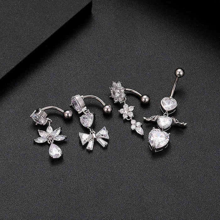 Wholesale inverted rod zircon navel nail puncture MOQ>2 JDC-UN-WH001 Piercings 威怀 Wholesale Jewelry JoyasDeChina Joyas De China