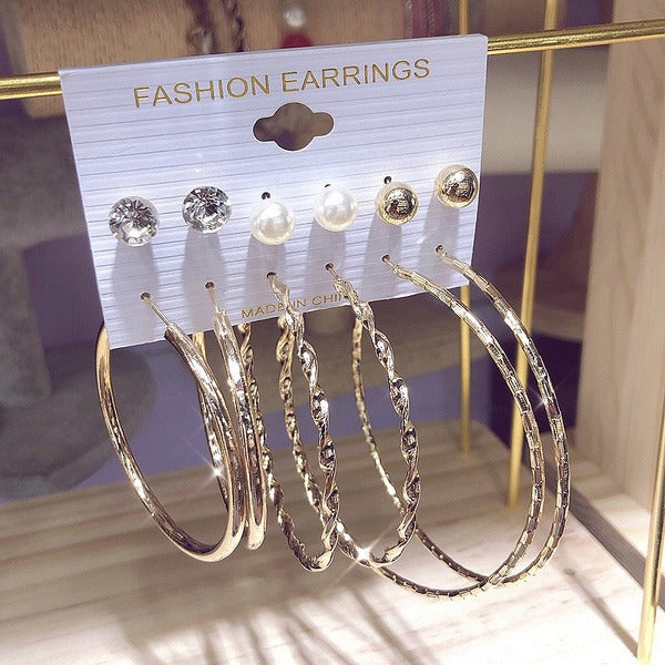 Wholesale iron alloy ABS earring set JDC-ES-JX006 Earrings 锦希 Wholesale Jewelry JoyasDeChina Joyas De China