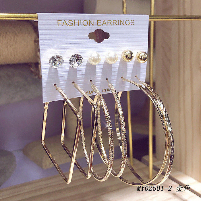 Wholesale iron alloy ABS earring set JDC-ES-JX006 Earrings 锦希 MY02501-2 set Wholesale Jewelry JoyasDeChina Joyas De China