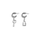 Wholesale iron alloy lock key pendant earrings JDC-ES-DN024 Earrings 道妮 white Wholesale Jewelry JoyasDeChina Joyas De China