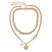 Wholesale Iron Chain Alloy Imitation Pearl Portrait Tag Necklaces JDC-NE-DN081 Necklaces 道妮 Wholesale Jewelry JoyasDeChina Joyas De China