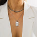 Wholesale iron chain alloy necklaces JDC-NE-DN070 Necklaces 道妮 Double layer white k Wholesale Jewelry JoyasDeChina Joyas De China
