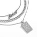 Wholesale Iron Chain Alloy Rhinestone Tag Necklaces JDC-NE-DN085 Necklaces 道妮 Wholesale Jewelry JoyasDeChina Joyas De China
