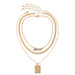 Wholesale Iron Chain Alloy Rhinestone Tag Necklaces JDC-NE-DN085 Necklaces 道妮 gold Wholesale Jewelry JoyasDeChina Joyas De China