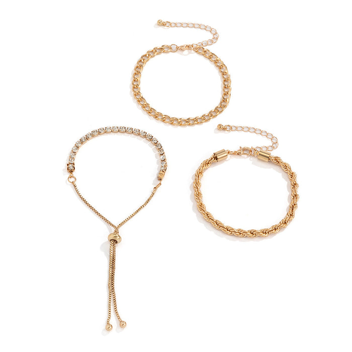 Wholesale Iron Chain Copper Chain Claw Chain Bracelet Set JDC-BT-DN003 Bracelet 道妮 gold set Wholesale Jewelry JoyasDeChina Joyas De China