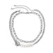 Wholesale Iron Chain Imitation Pearl Alloy Necklaces JDC-NE-DN063 Necklaces 道妮 white K Wholesale Jewelry JoyasDeChina Joyas De China