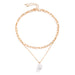 Wholesale Iron Chain Imitation Pearl Necklaces JDC-NE-DN065 Necklaces 道妮 gold Wholesale Jewelry JoyasDeChina Joyas De China
