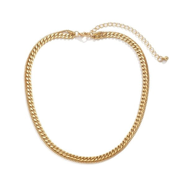Wholesale iron chain thin chain necklaces JDC-NE-DN069 Necklaces 道妮 gold Wholesale Jewelry JoyasDeChina Joyas De China