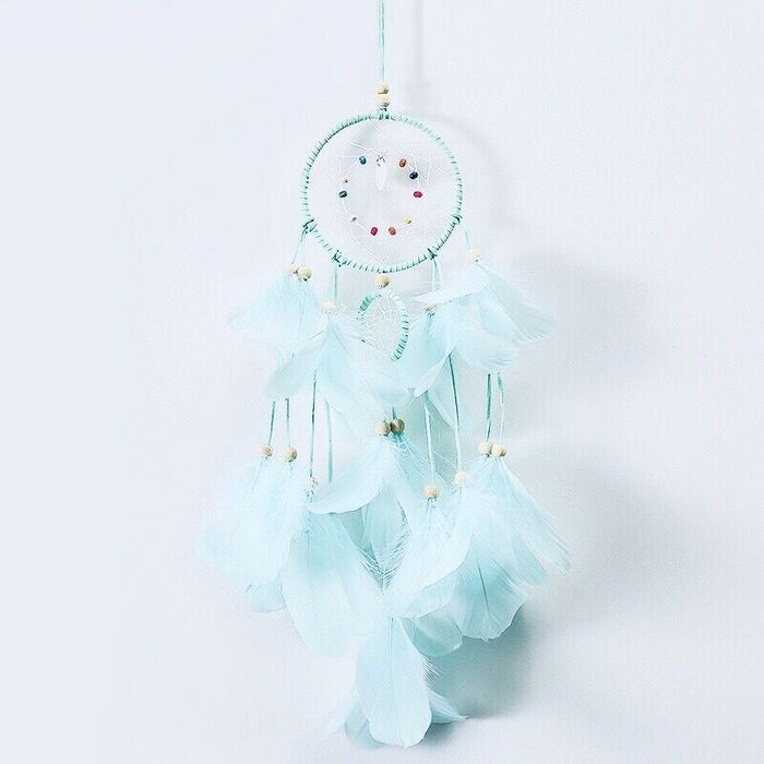 Wholesale Iron Ring Feather Colorful Beads Love Shell LED Light Dreamcatcher JDC-DC-JunX002 Dreamcatcher 俊贤 Wholesale Jewelry JoyasDeChina Joyas De China