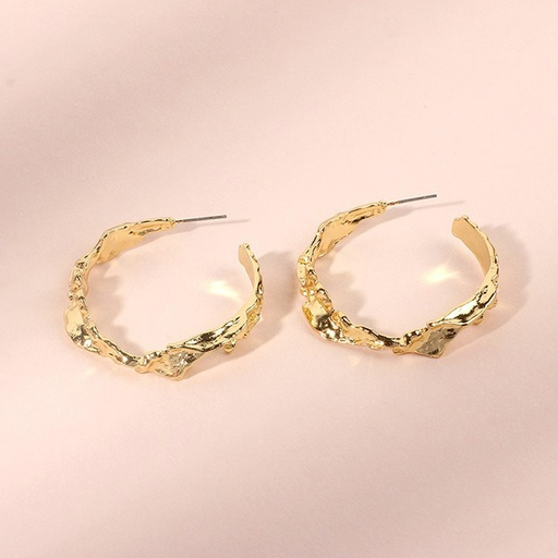 Wholesale irregular alloy hoop earrings JDC-ES-GSMM012 Earrings JoyasDeChina Wholesale Jewelry JoyasDeChina Joyas De China