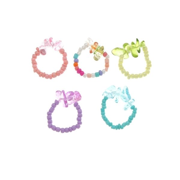 Wholesale Irregular Crystal Gravel Color Rice Bead Rings JDC-RS-A078 Rings 妙雅 Wholesale Jewelry JoyasDeChina Joyas De China