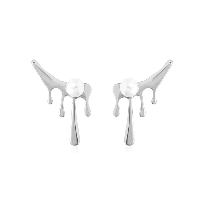Wholesale Irregular Imitation Pearl Alloy Earrings JDC-ES-A084 Earrings 妙雅 2 Wholesale Jewelry JoyasDeChina Joyas De China