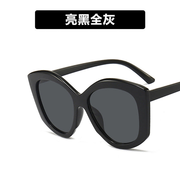 Wholesale Irregular Large Frame Resin Lens Sunglasses JDC-SG-GSKD048 Sunglasses JoyasDeChina black lens As shown Wholesale Jewelry JoyasDeChina Joyas De China