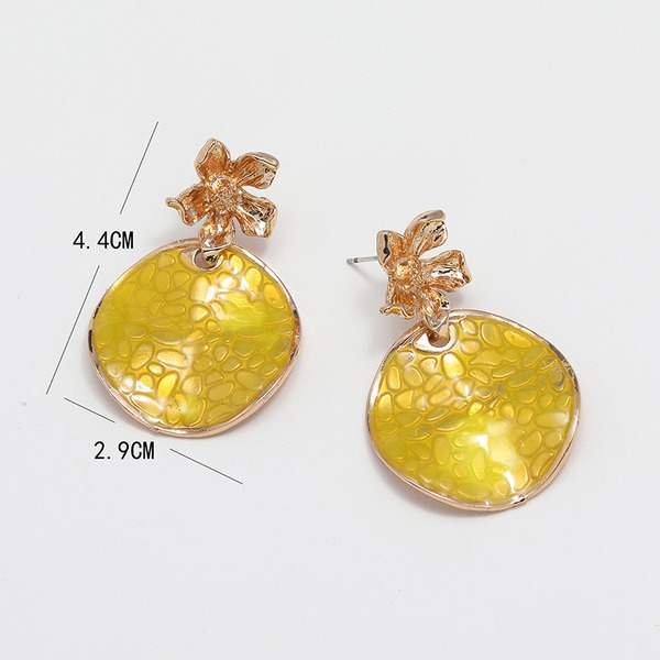 Wholesale irregular round oil dropping Earrings JDC-ES-KQ088 Earrings JoyasDeChina Wholesale Jewelry JoyasDeChina Joyas De China