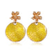 Wholesale irregular round oil dropping Earrings JDC-ES-KQ088 Earrings JoyasDeChina Yellow KC gold Wholesale Jewelry JoyasDeChina Joyas De China