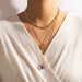 Wholesale irregular spell purple crystal stone necklace JDC-NE-C145 NECKLACE JoyasDeChina 17598 Wholesale Jewelry JoyasDeChina Joyas De China