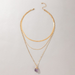 Wholesale irregular spell purple crystal stone necklace JDC-NE-C145 NECKLACE JoyasDeChina Wholesale Jewelry JoyasDeChina Joyas De China
