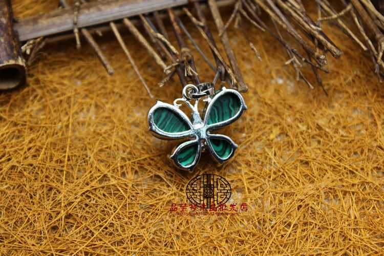 Wholesale jewelry simple small fresh malachite pendant JDC-CS-Jinshe003 charms 金蛇 malachite1 Wholesale Jewelry JoyasDeChina Joyas De China