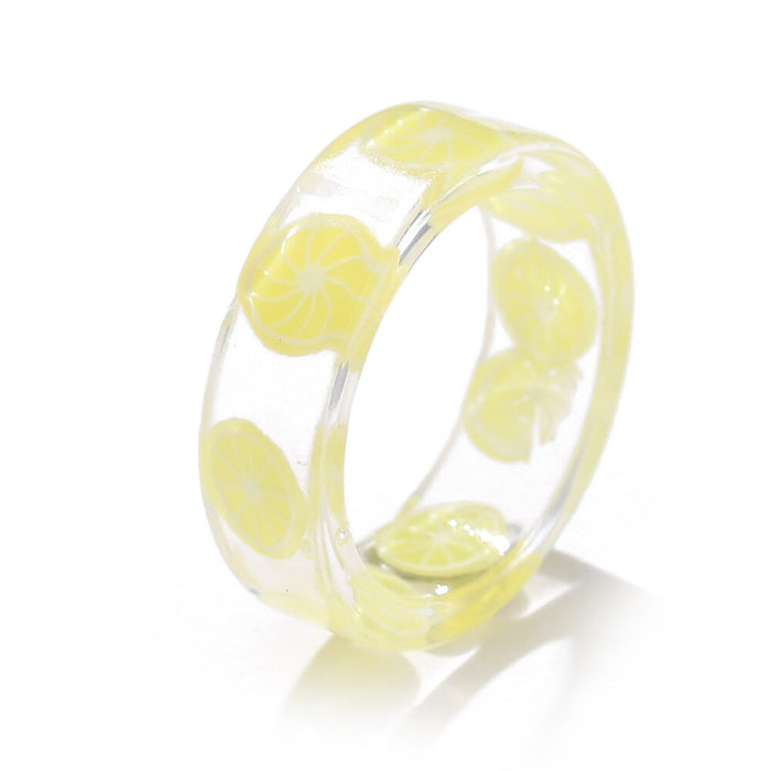 Wholesale joint fruit resin ring JDC-RS-F073 Rings 韩之尚 Wholesale Jewelry JoyasDeChina Joyas De China