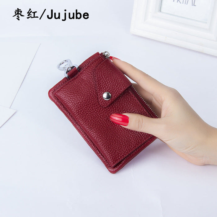 Wholesale key case leather zipper wallet JDC-WT-ZNS07 Wallet JoyasDeChina Claret Wholesale Jewelry JoyasDeChina Joyas De China