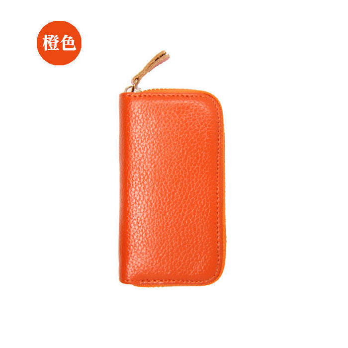 Wholesale key case zipper multifunctional leather wallet JDC-WT-ZNS13 Wallet JoyasDeChina Orange Wholesale Jewelry JoyasDeChina Joyas De China