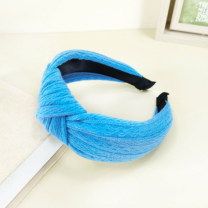 Wholesale khaki knitted headband JDC-HD-O263 Headband JoyasDeChina blue Wholesale Jewelry JoyasDeChina Joyas De China