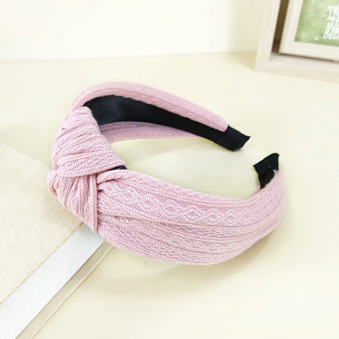 Wholesale khaki knitted headband JDC-HD-O263 Headband JoyasDeChina Pink Wholesale Jewelry JoyasDeChina Joyas De China