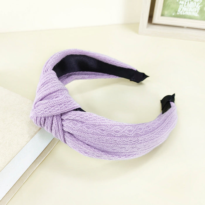 Wholesale khaki knitted headband JDC-HD-O263 Headband JoyasDeChina purple Wholesale Jewelry JoyasDeChina Joyas De China