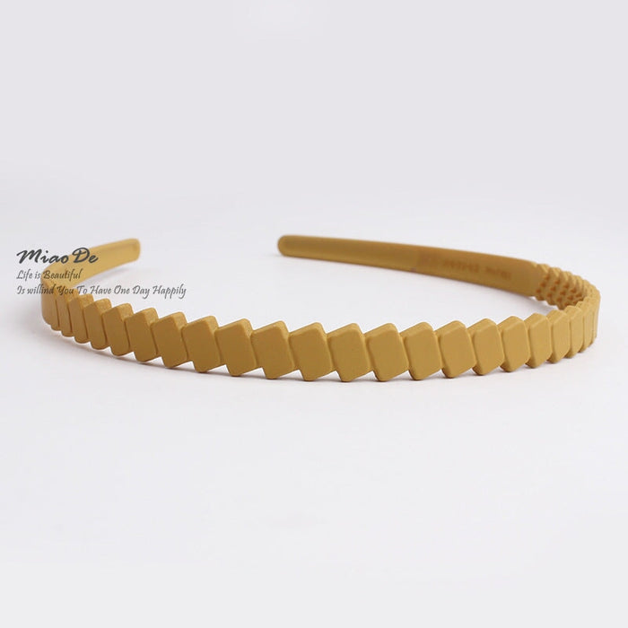 Wholesale khaki resin hairband JDC-HD-H024 Headband 妙德 Yellow Wholesale Jewelry JoyasDeChina Joyas De China