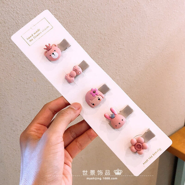 Wholesale kids cartoon flower resin hairpin JDC-HC-Shij001 Hair Clips 世景 1 Wholesale Jewelry JoyasDeChina Joyas De China