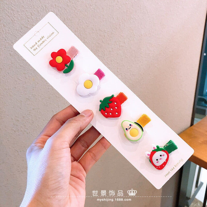 Wholesale kids cartoon flower resin hairpin JDC-HC-Shij001 Hair Clips 世景 3 Wholesale Jewelry JoyasDeChina Joyas De China