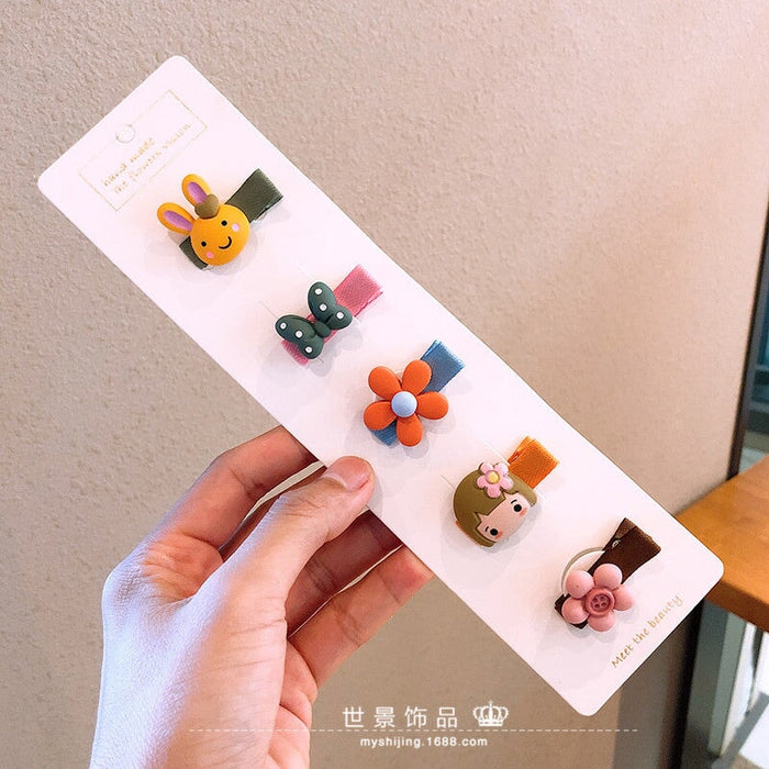 Wholesale kids cartoon flower resin hairpin JDC-HC-Shij001 Hair Clips 世景 Wholesale Jewelry JoyasDeChina Joyas De China