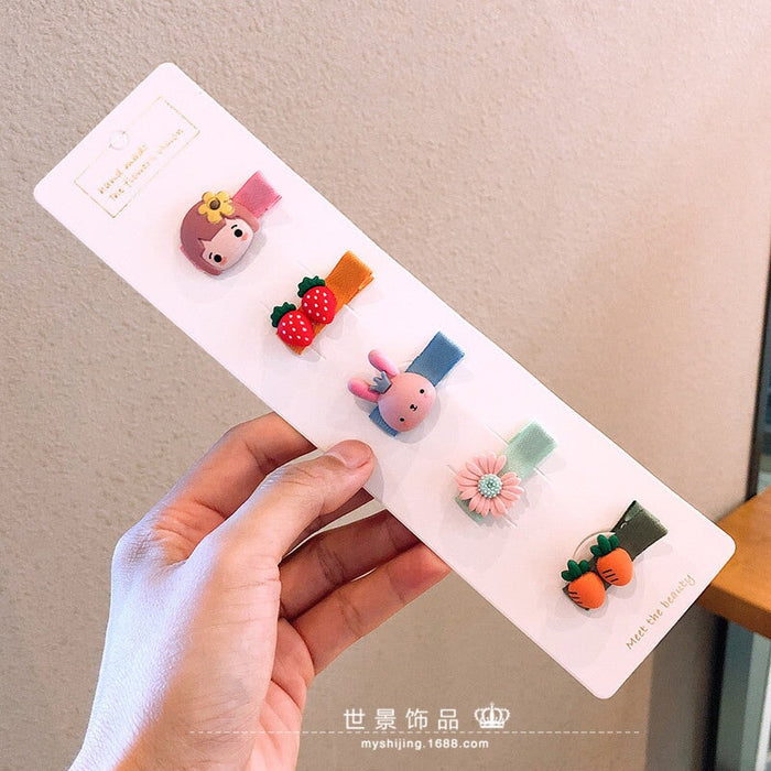 Wholesale kids cartoon flower resin hairpin JDC-HC-Shij001 Hair Clips 世景 Wholesale Jewelry JoyasDeChina Joyas De China