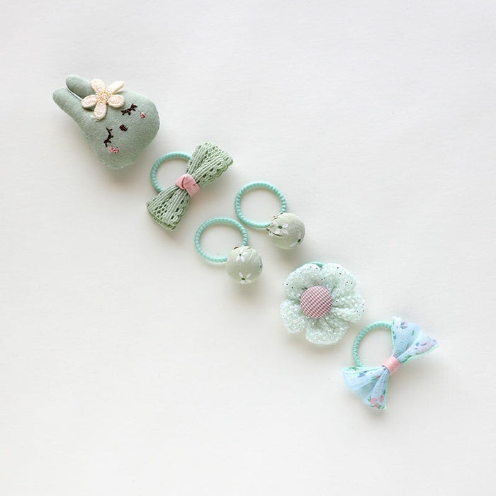 Wholesale Kids Cartoon Resin Hair Scrunchies Set MOQ≥5 JDC-HS-Shij001 Hair Scrunchies 世景 MOQ5 green set Wholesale Jewelry JoyasDeChina Joyas De China