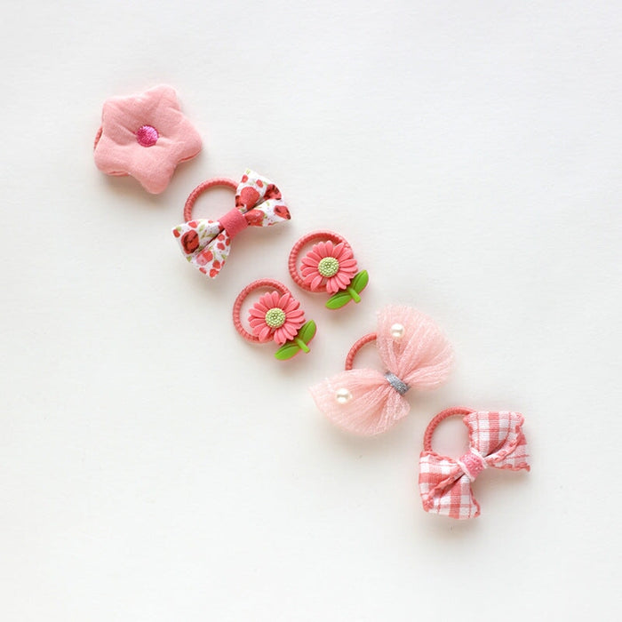 Wholesale Kids Cartoon Resin Hair Scrunchies Set MOQ≥5 JDC-HS-Shij001 Hair Scrunchies 世景 MOQ5 orange pink set Wholesale Jewelry JoyasDeChina Joyas De China