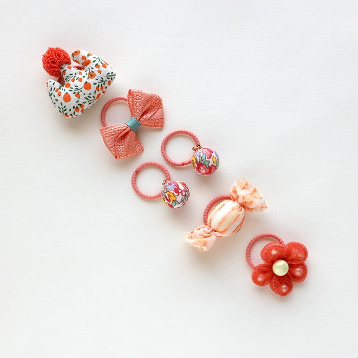 Wholesale Kids Cartoon Resin Hair Scrunchies Set MOQ≥5 JDC-HS-Shij001 Hair Scrunchies 世景 MOQ5 orange suihua set Wholesale Jewelry JoyasDeChina Joyas De China