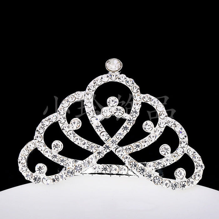 Wholesale Kids Crown Birthday Rhinestone Headband JDC-HD-hongh002 Headband 宏宏 white 2 Wholesale Jewelry JoyasDeChina Joyas De China