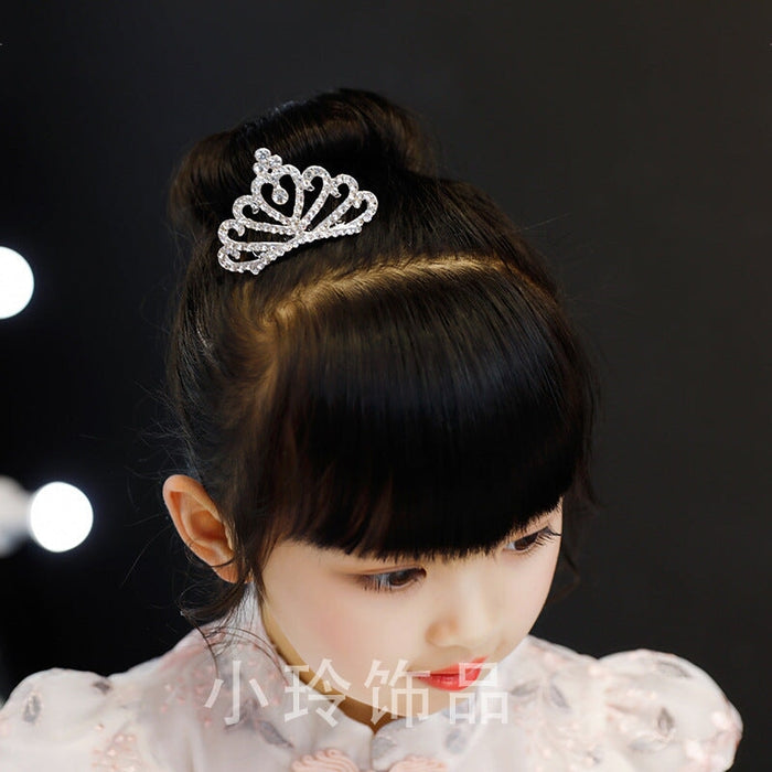 Wholesale Kids Crown Birthday Rhinestone Headband JDC-HD-hongh002 Headband 宏宏 white 3 Wholesale Jewelry JoyasDeChina Joyas De China