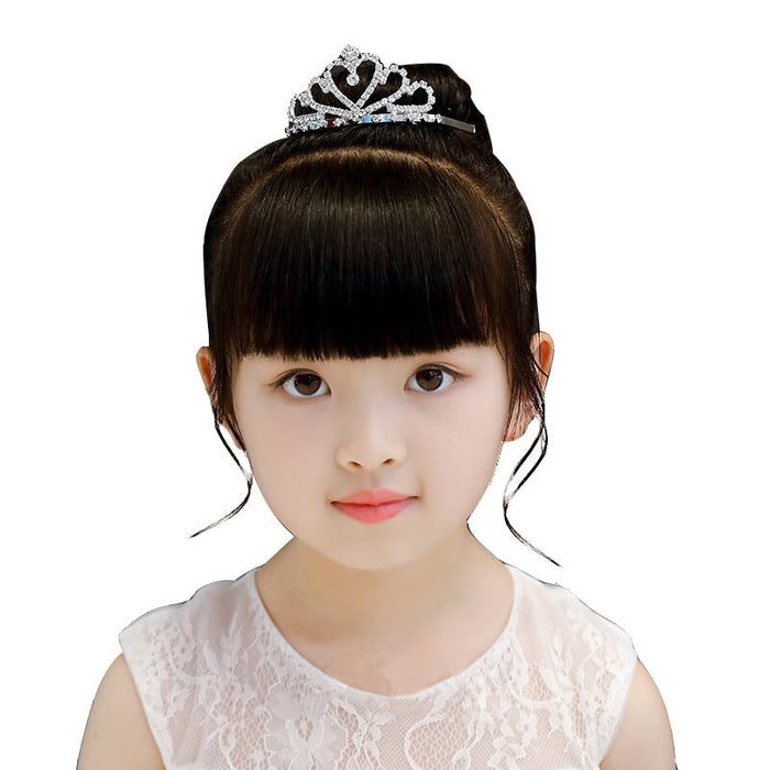 Wholesale Kids Crown Birthday Rhinestone Headband JDC-HD-hongh002 Headband 宏宏 white 7 Wholesale Jewelry JoyasDeChina Joyas De China