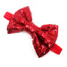 Wholesale Kids Sequin Bow Cloth Hair Scrunchies JDC-HS-Chund004 Hair Scrunchies 春蝶 red Wholesale Jewelry JoyasDeChina Joyas De China