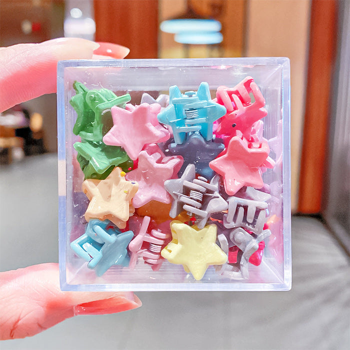 Wholesale kids small grasping clip color star resin Hair Clips set JDC-HC-GSHX009 Hair Clips JoyasDeChina 3 Wholesale Jewelry JoyasDeChina Joyas De China