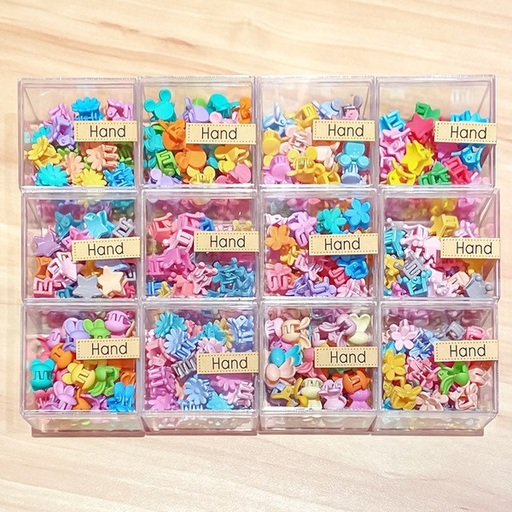 Wholesale kids small grasping clip color star resin Hair Clips set JDC-HC-GSHX009 Hair Clips JoyasDeChina Wholesale Jewelry JoyasDeChina Joyas De China