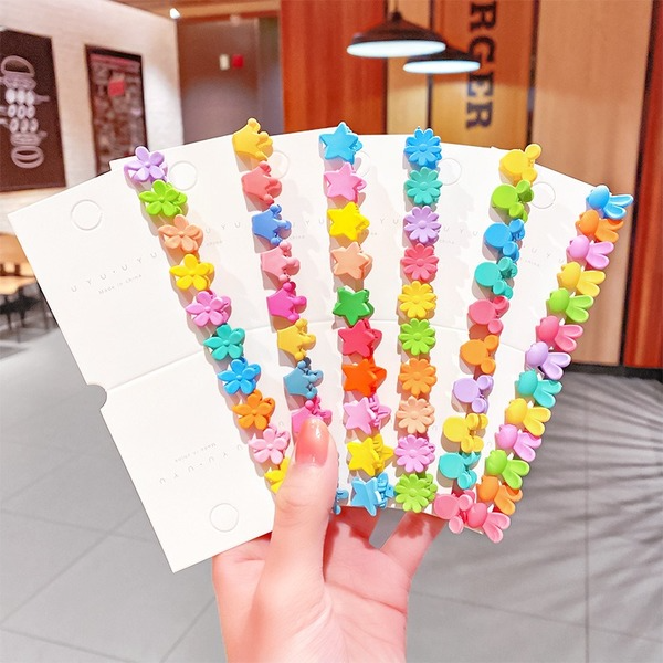 Wholesale kids small grasping clip color star resin Hair Clips set JDC-HC-GSHX009 Hair Clips JoyasDeChina Wholesale Jewelry JoyasDeChina Joyas De China